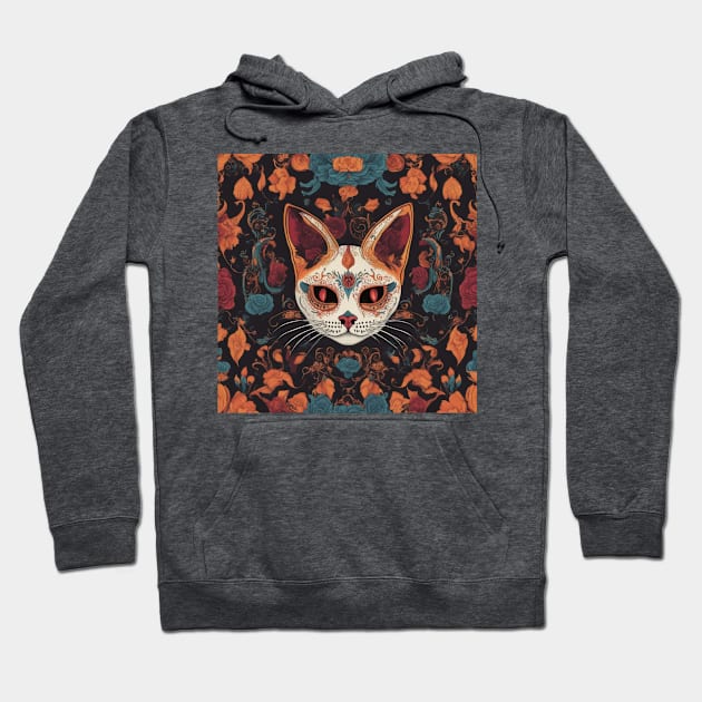 Cat Day of the Dead Hoodie by YukiRozen